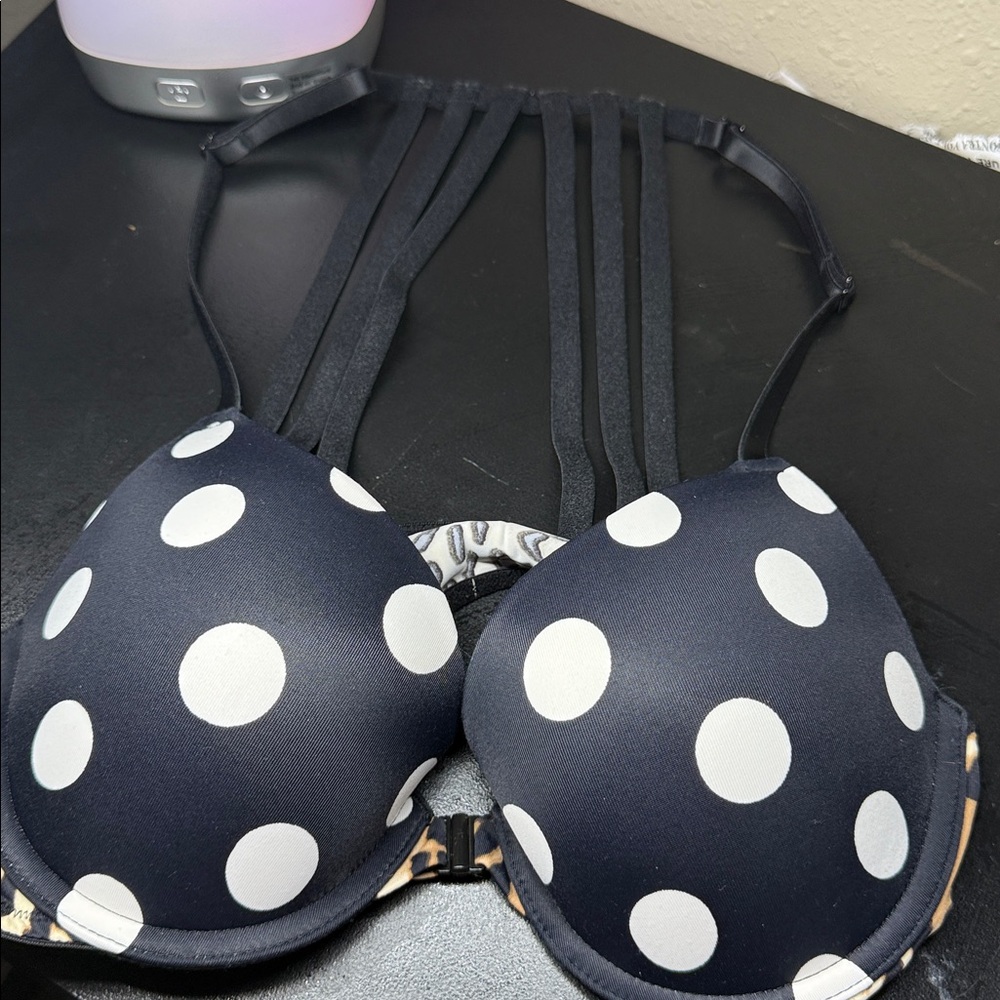 Victoria's Secret Pink Leopard and Black Bra